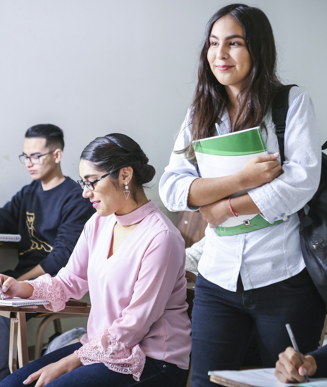 Diverse students engaged in study